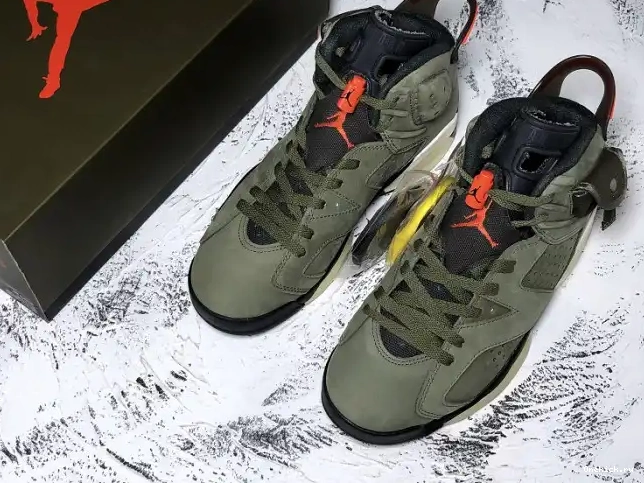 One Kick CN1084-200 Travis x Scott 6 Jordan Medium Air Olive 0607